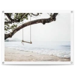 Tuinposter Strand 60x80 Cm Blauw