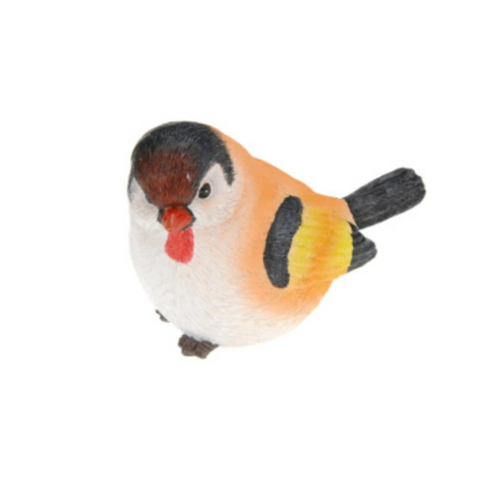 Merkloos Decoratie Tuinbeeld Vogeltje - Putter - Polystone - 13 Cm