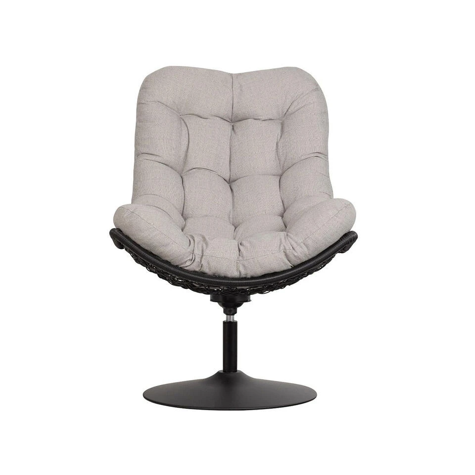 Woood Swivel Loungestoel Zwart - Image 4