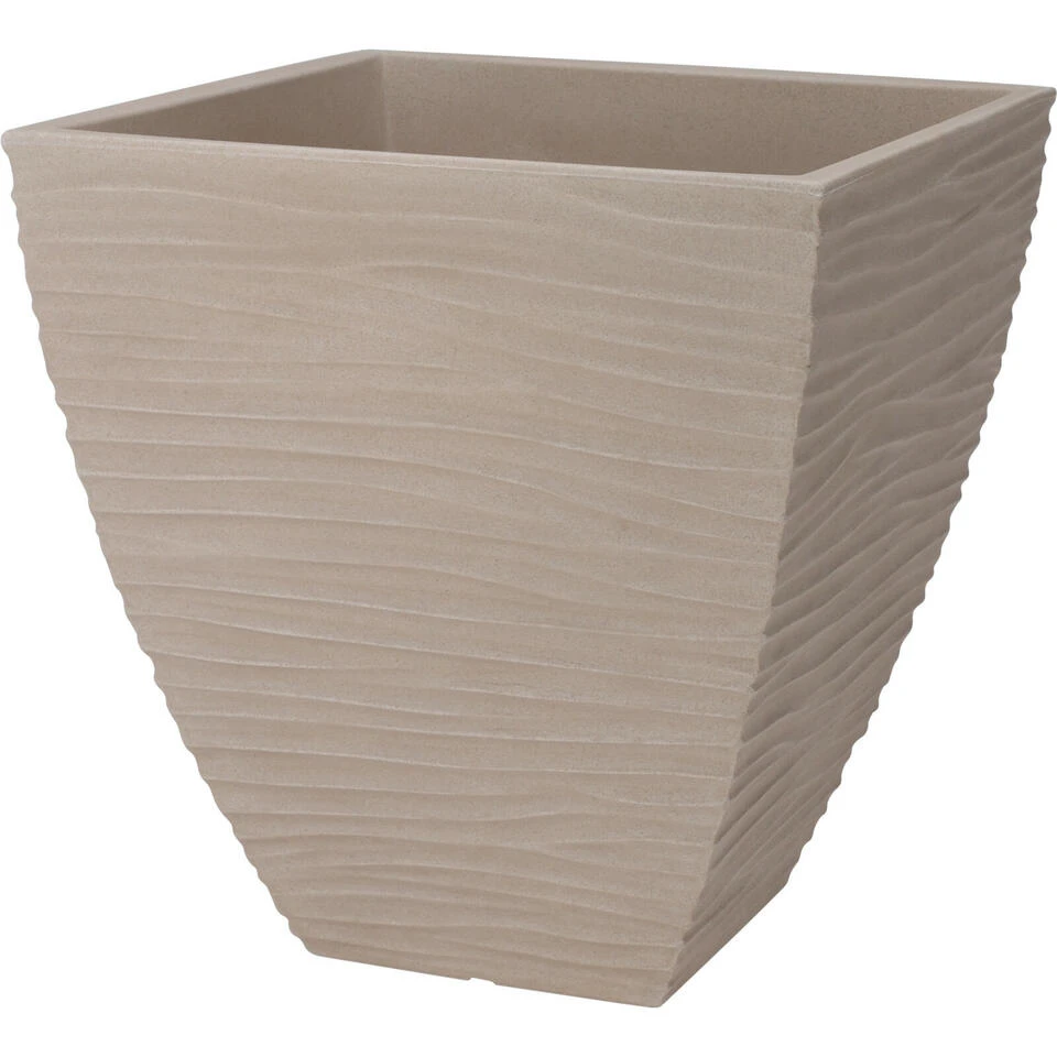 Pro Garden Plantenpot - Tuin - Kunststof - Beige/zand - D40 X H42 Cm