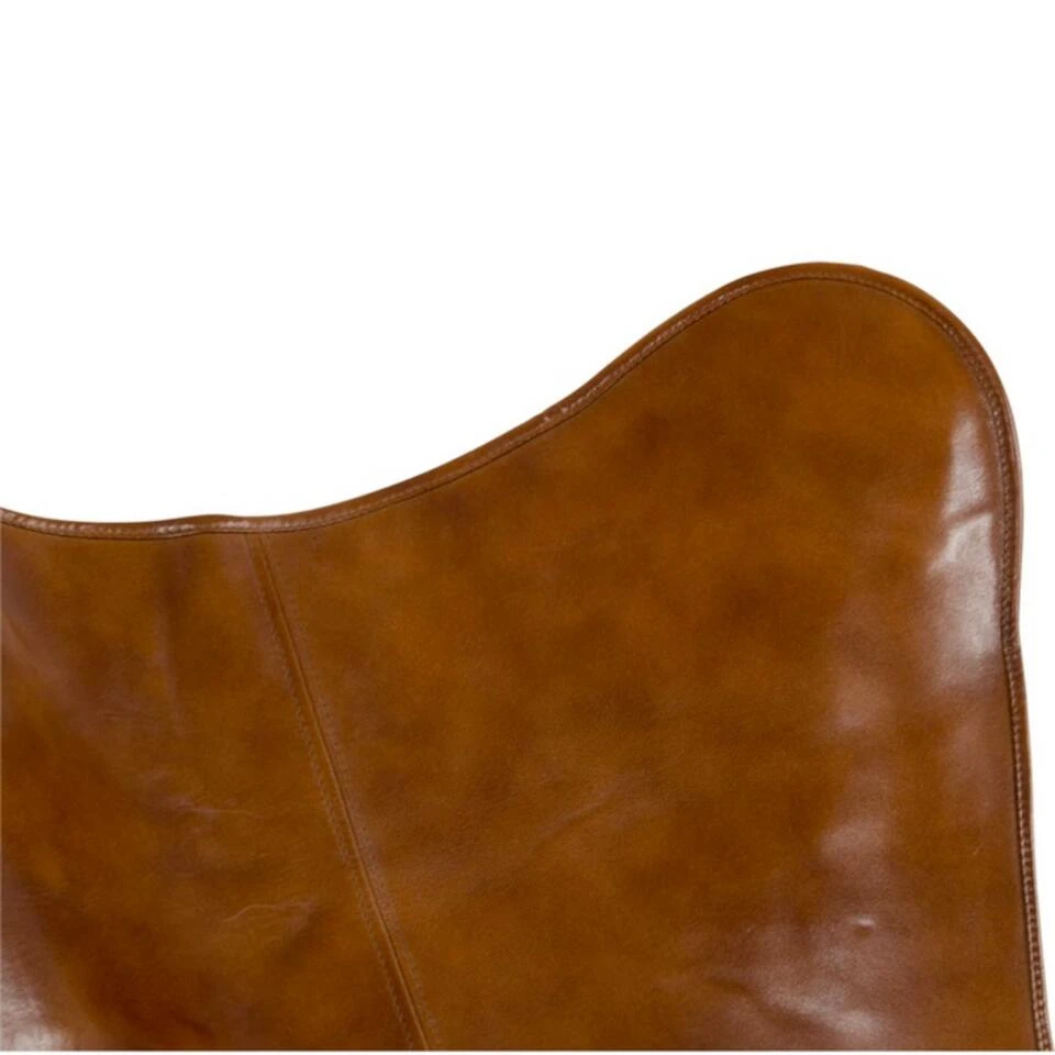 Buffalo Vlinderstoel Cognac - Leder - Bruin - Image 3