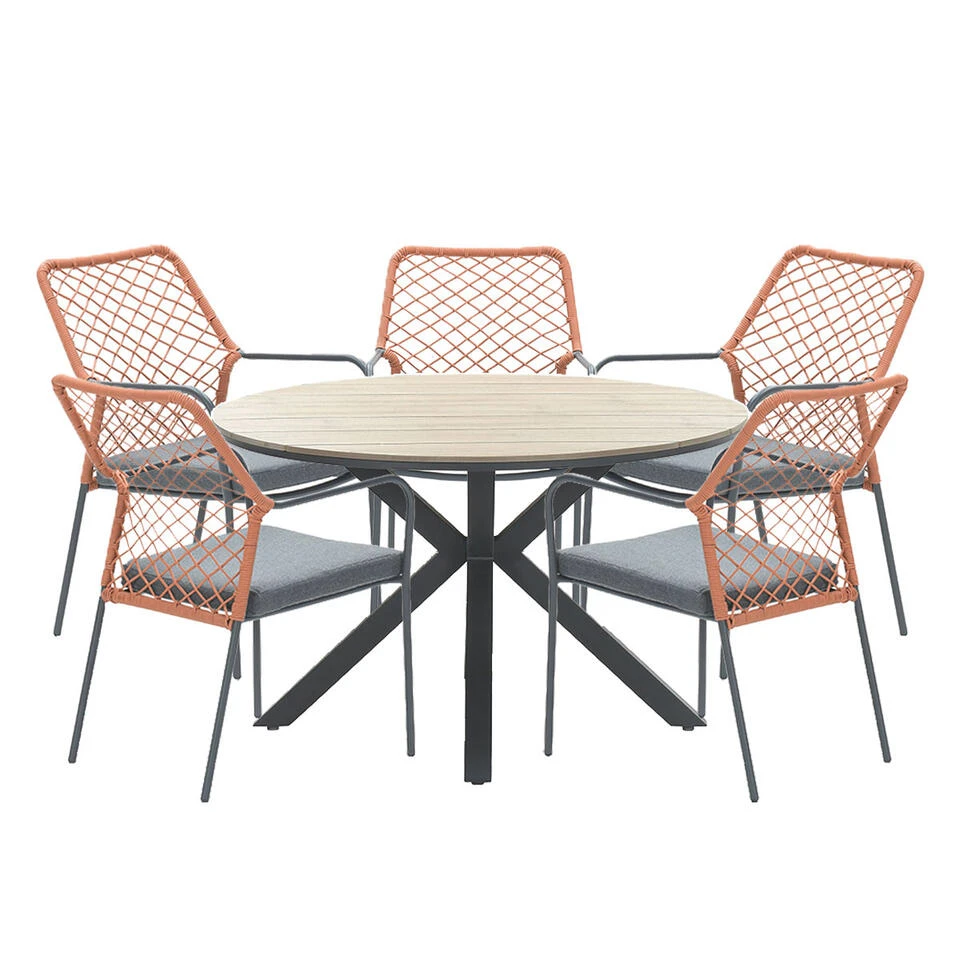 Garden Impressions Ross Tuinset 6-delig Koper-light Teak Look