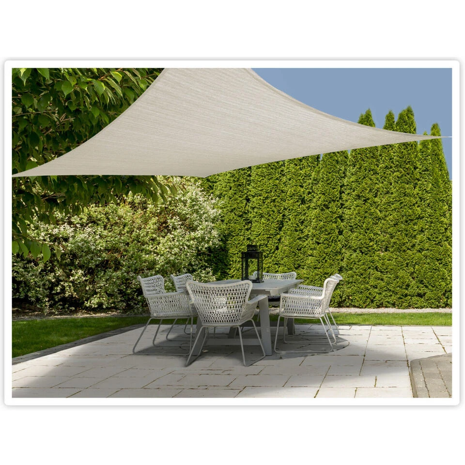 Merkloos Schaduwdoek - Vierkant - 300 X 300 Cm - Creme - Image 2