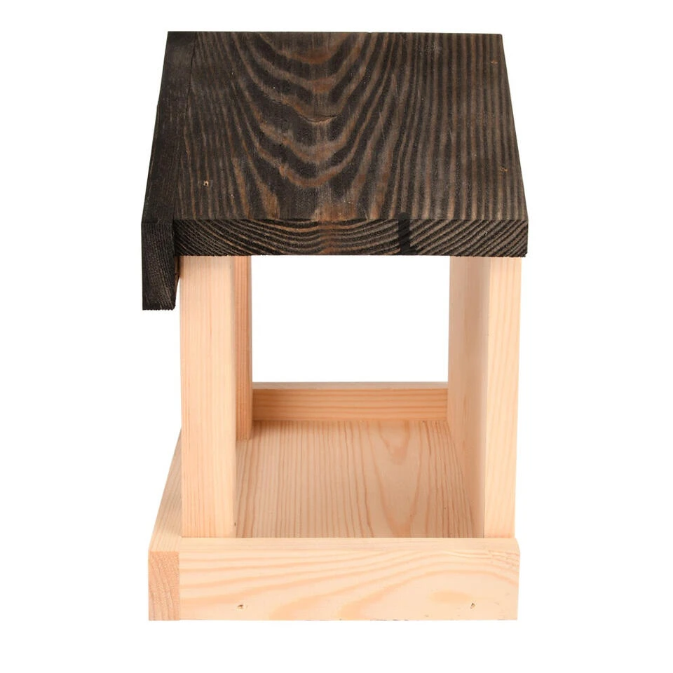 Merkloos Vogelvoederplek - Hout - 23 Cm - Voederhuisje - Image 2
