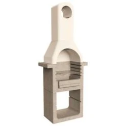 VidaXL Houtskoolbarbecue Met Schoorsteen Beton