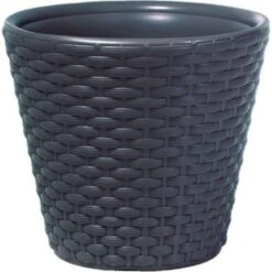 Prosperplast Bloempot Rato - Antraciet - Rotan - 52 L - 50 Cm