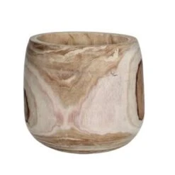 Mica Decorations Bloempot - Hout - Voor Binnen En Buiten - 31 Cm