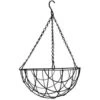 Merkloos Bloempot Hangmand - Zwart - Incl Ophangmateriaal - 40 Cm