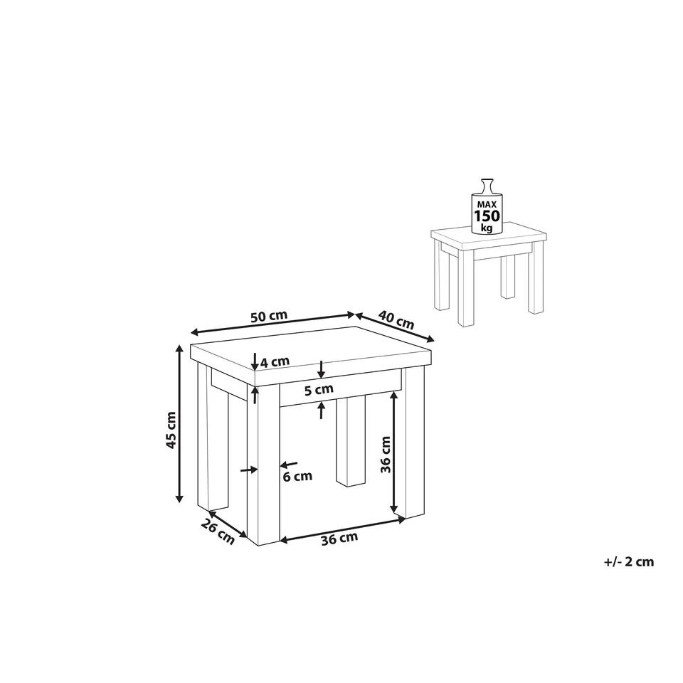 Beliani Tuinstoel OSTUNI - Grijs Vezelcement - Image 3