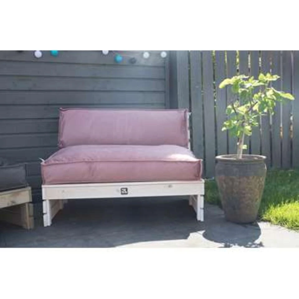2L Home & Garden Palletkussen Velvet Oud Roze - 60 X 40cm - Afbeelding 3