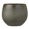 Mica Decorations Bloempot - Donkergroen- Keramiek - 18 X 15 Cm