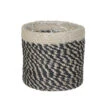 Mica Decorations Plantenmand - Naturel Met Zwart - Rotan - 14 X 14 Cm