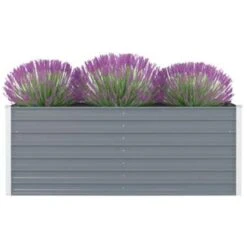 VidaXL Plantenbak Verhoogd 160x80x45 Cm Gegalvaniseerd Staal Grijs