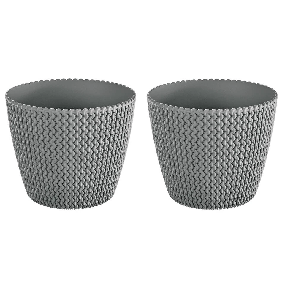 Prosperplast Bloempot Splofy - Lichtgrijs - Voor Buiten - 22 Cm - Image 2