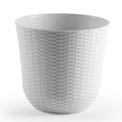 Forte Plastics Bloempot - Wit - Rond - Kunststof - 32 Cm