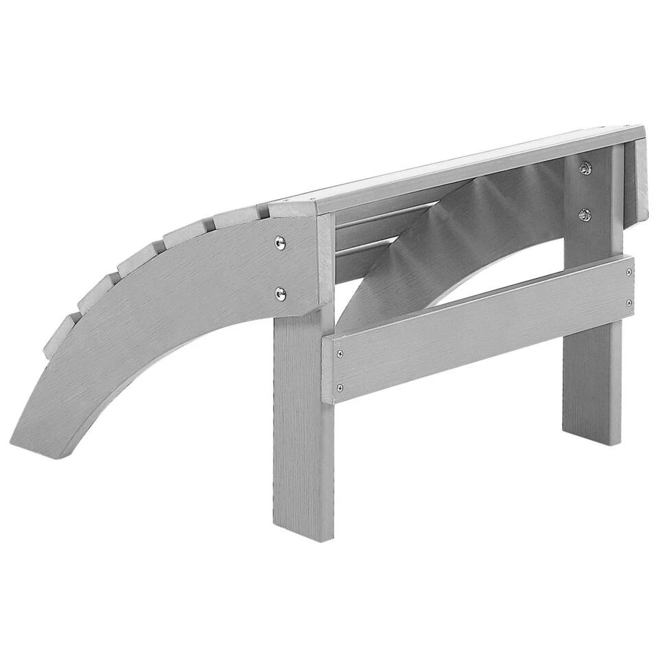 Beliani Voetenbankje ADIRONDACK - Grijs Kunsthout - Image 4