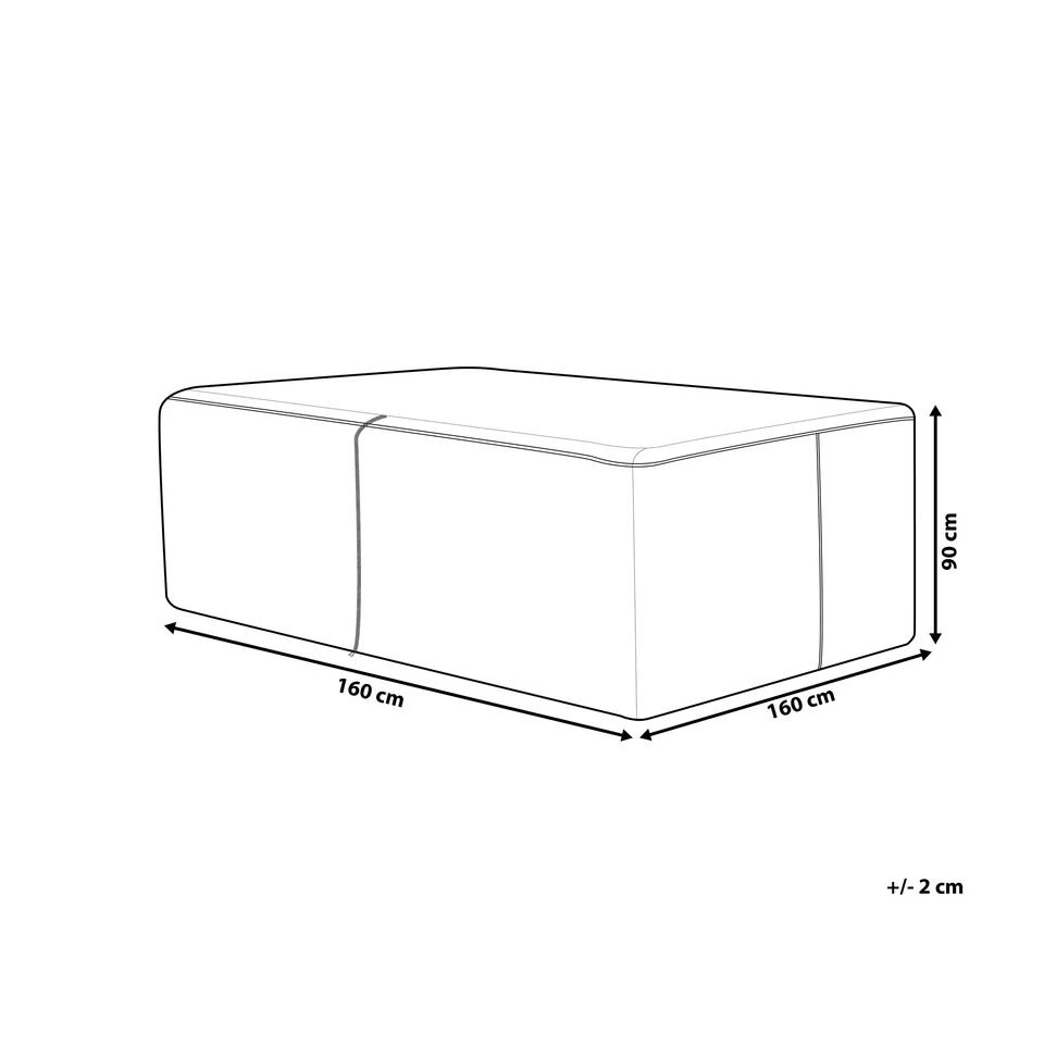 Beliani Meubelhoes CHUVA - Grijs Pvc - Image 2
