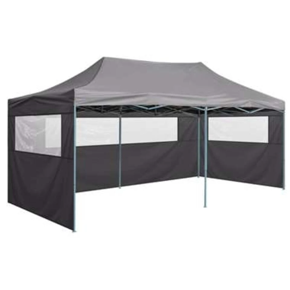 VidaXL Partytent Met 4 Zijwanden Inklapbaar 3x6 M Staal Antraciet - Image 3