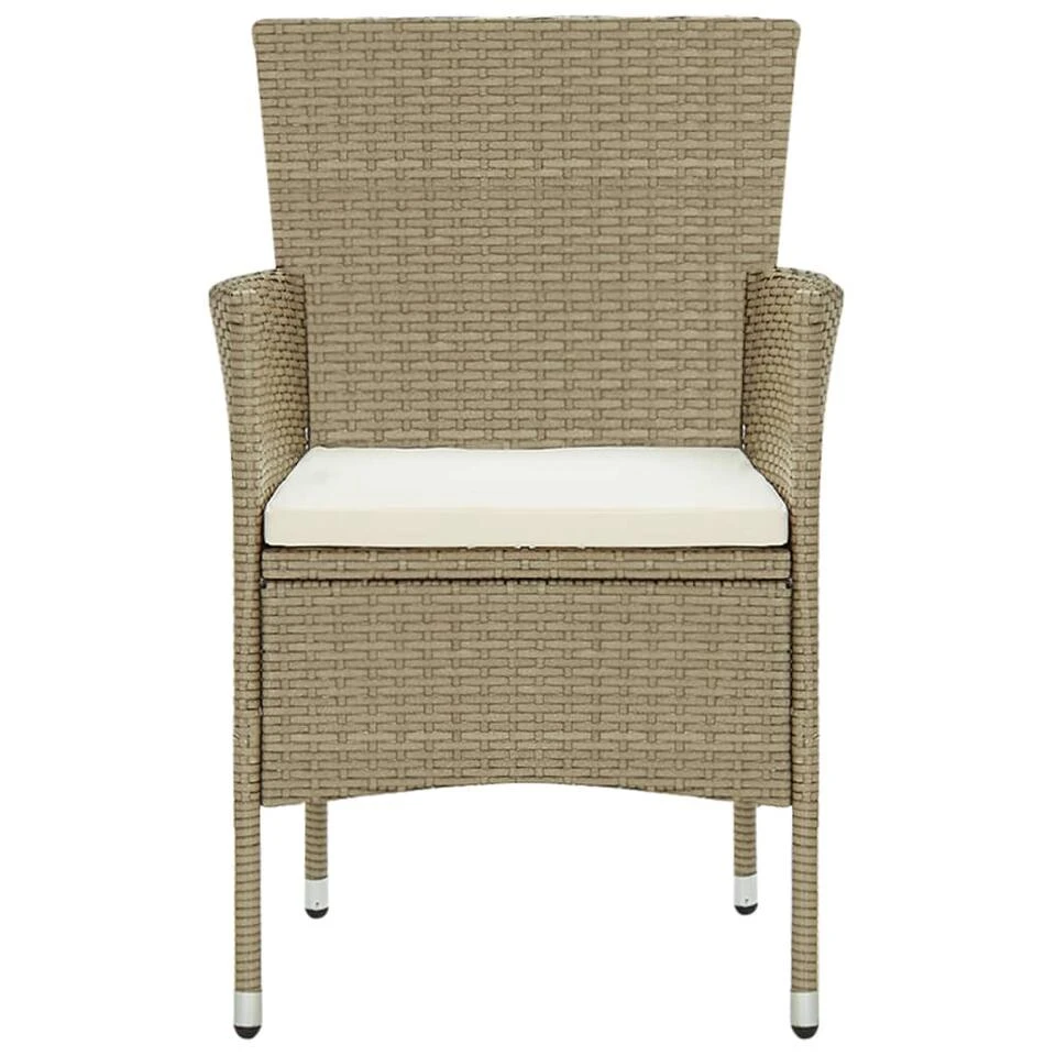 VidaXL Tuinstoelen 2 St Poly Rattan Beige - Image 2
