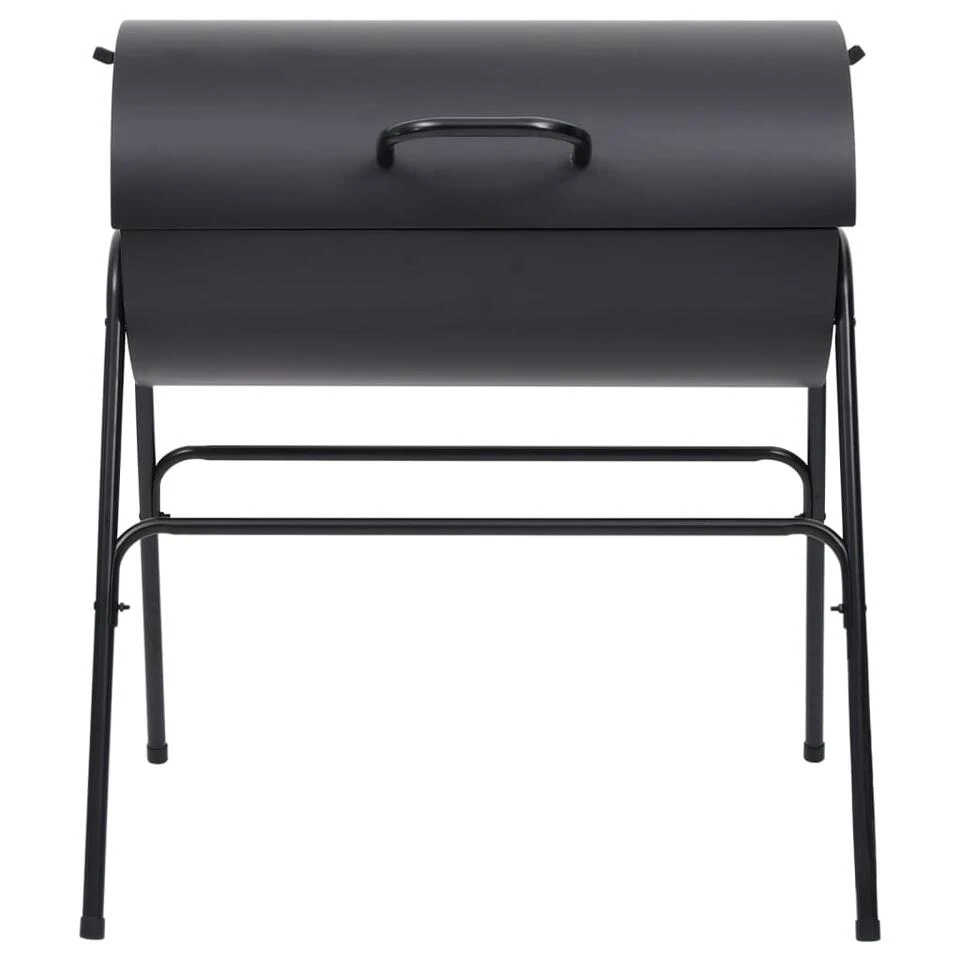 VidaXL Barbecuevat Met 2 Kookroosters 80x95x90 Cm Staal Zwart - Afbeelding 2