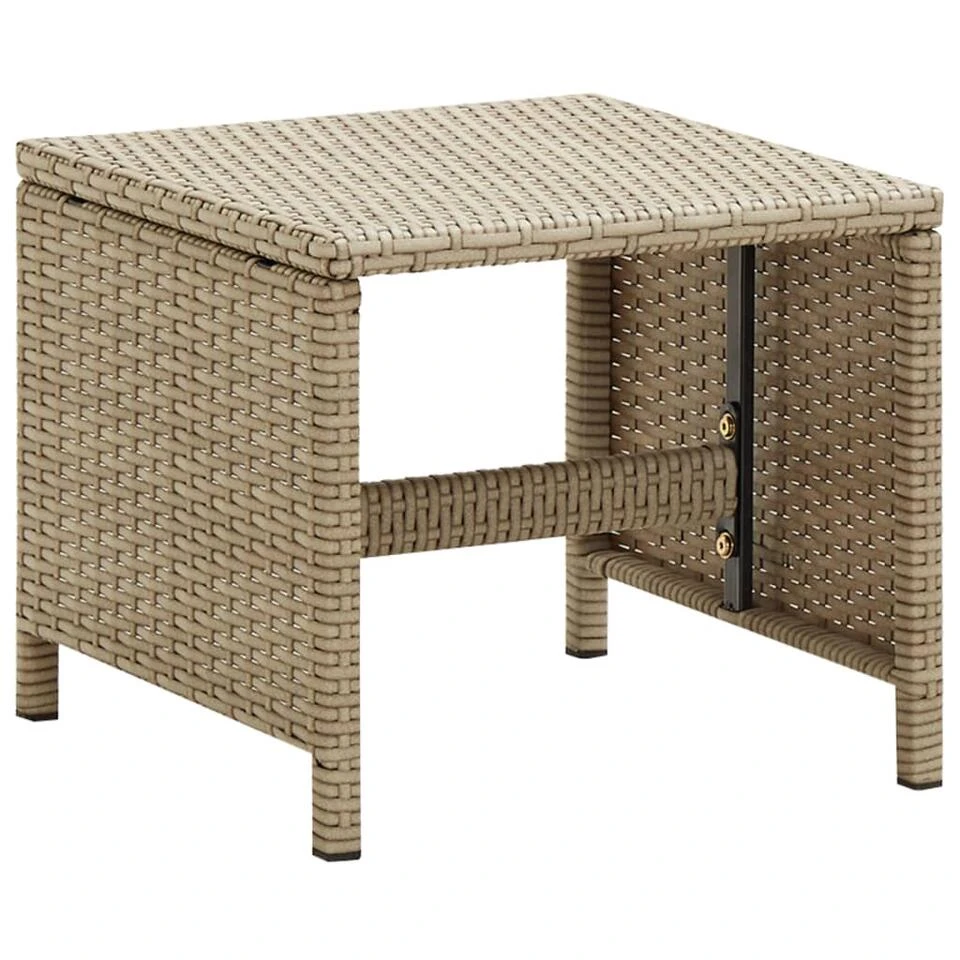 VidaXL Tuinkrukken 2 St Met Kussens Poly Rattan Beige - Image 2