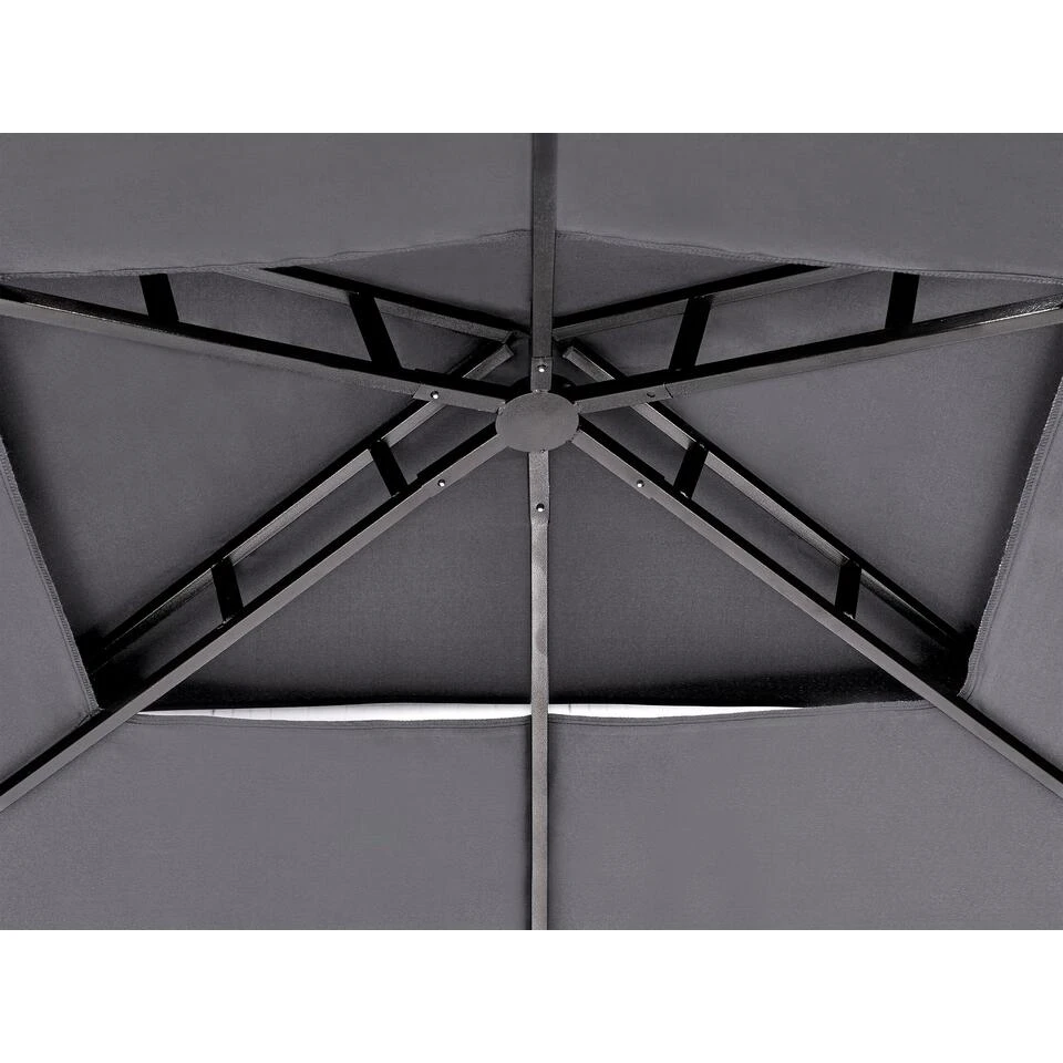 Beliani Tuinpaviljoen NARO - Grijs Staal - Image 4