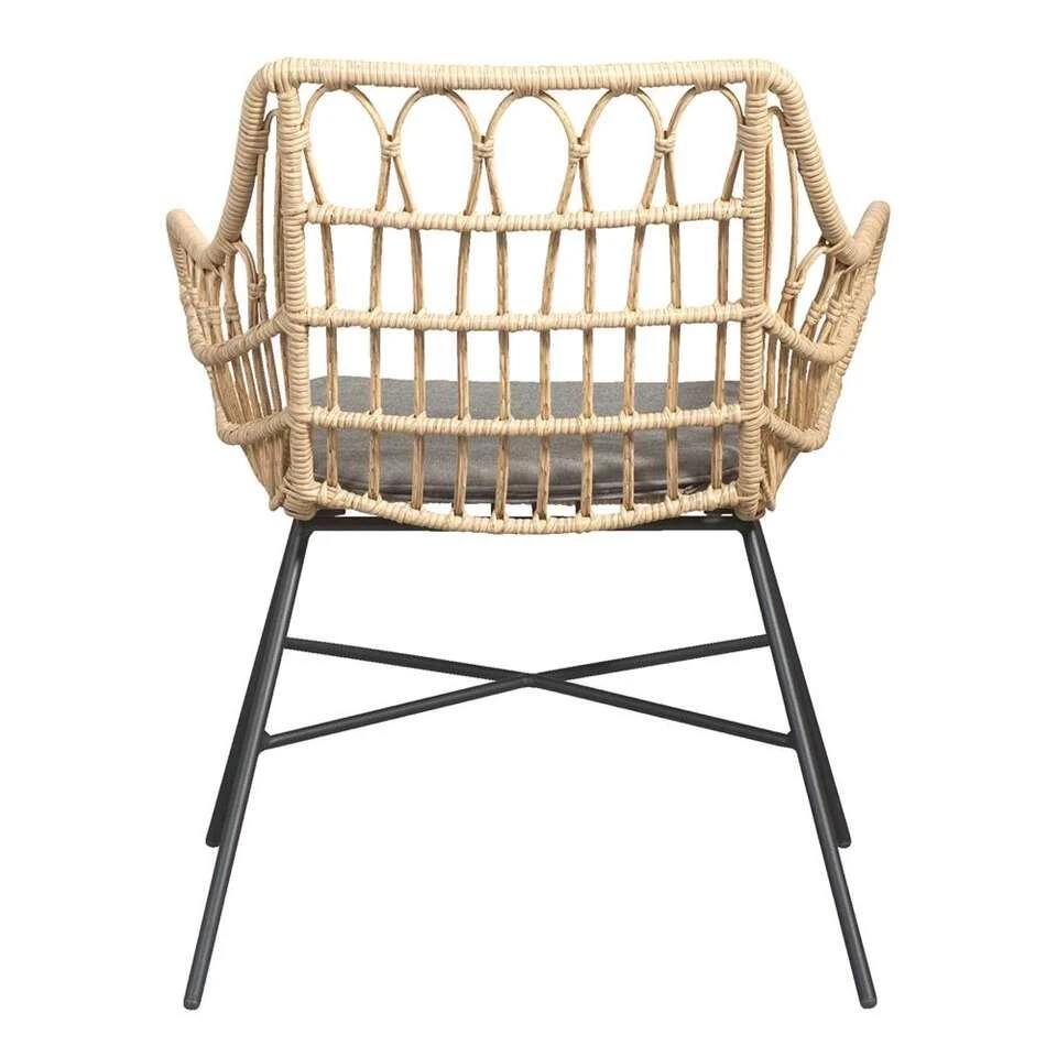 Le Sud Loungestoel Grimaud - Zwart/naturel - 82x70x67 Cm - Image 3