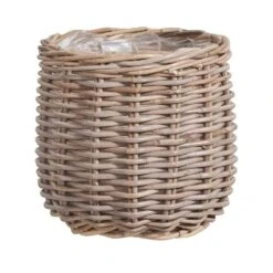 Bloempot Steef - Rattan Naturel - 30xØ30 Cm