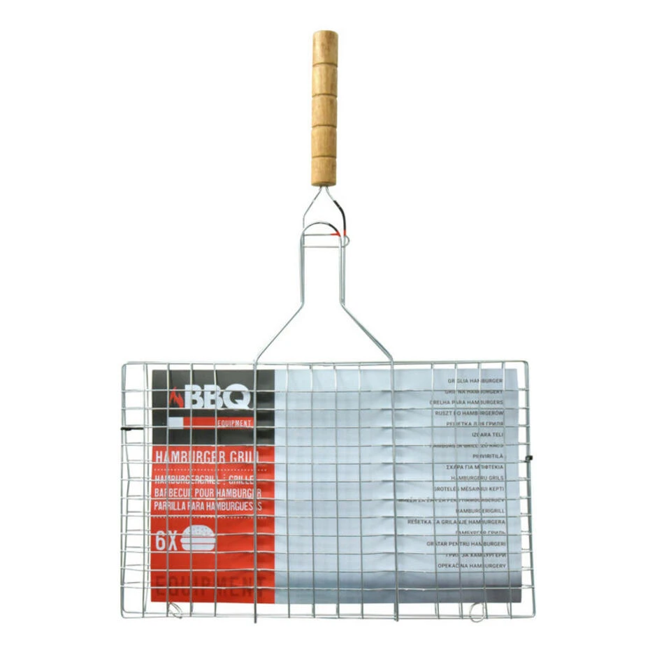 BBQ Collection Barbecue Rooster/klem Grill - Metaal/hout - 33 X 20 Cm - Afbeelding 2