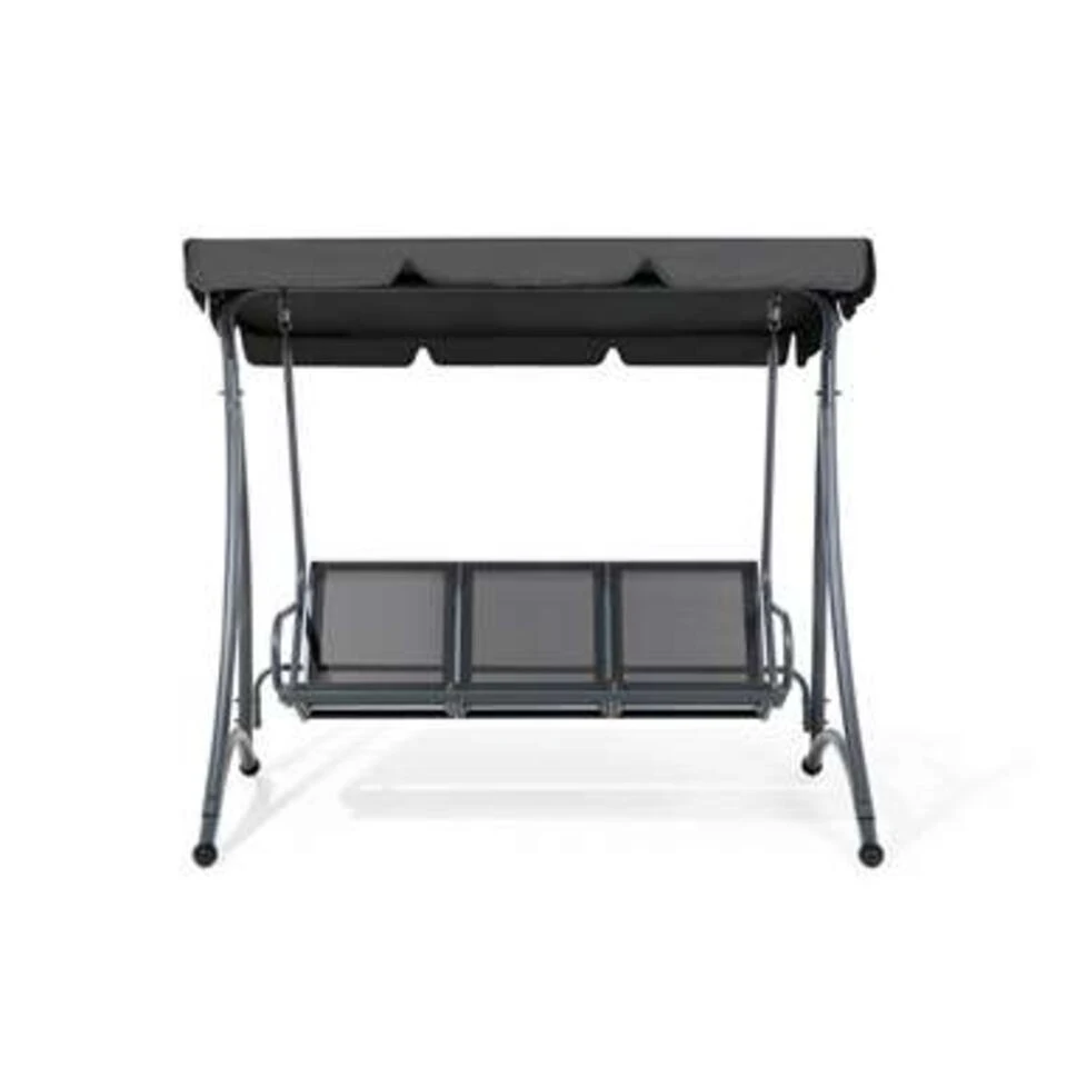 Beliani Schommelbank BOGART - Zwart Mesh - Image 3