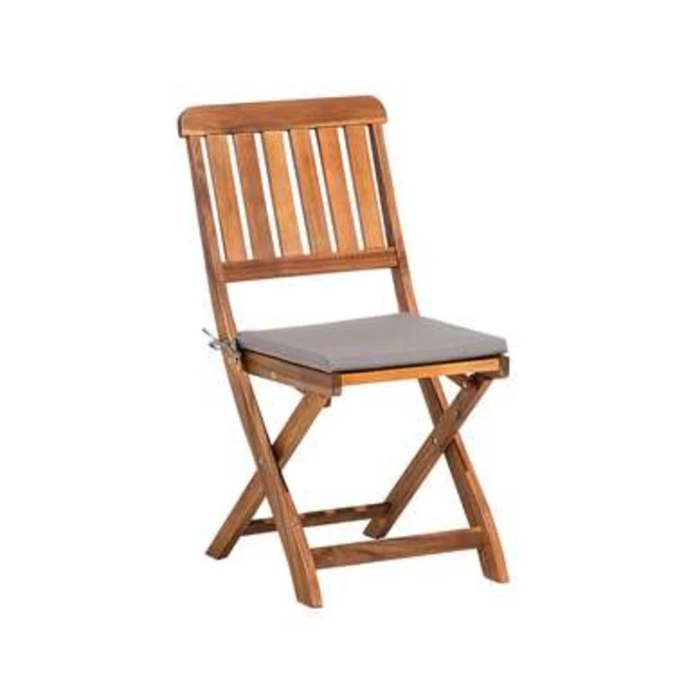 Beliani Tuinstoel CENTO - Donkere Houtkleur Acaciahout - Image 2