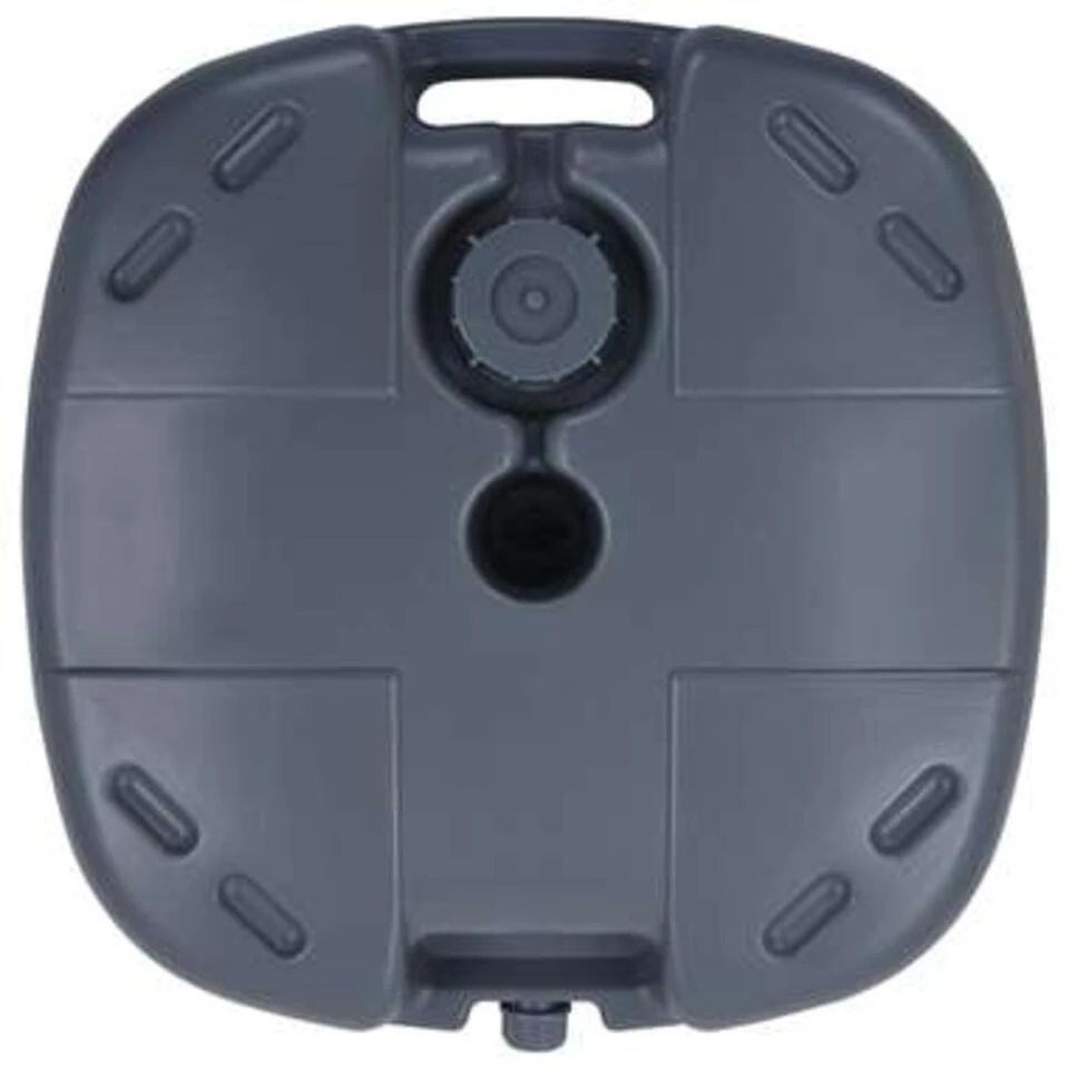 VidaXL Parasolvoet Draagbaar Gevuld Met Zand/water Grijs - Image 3