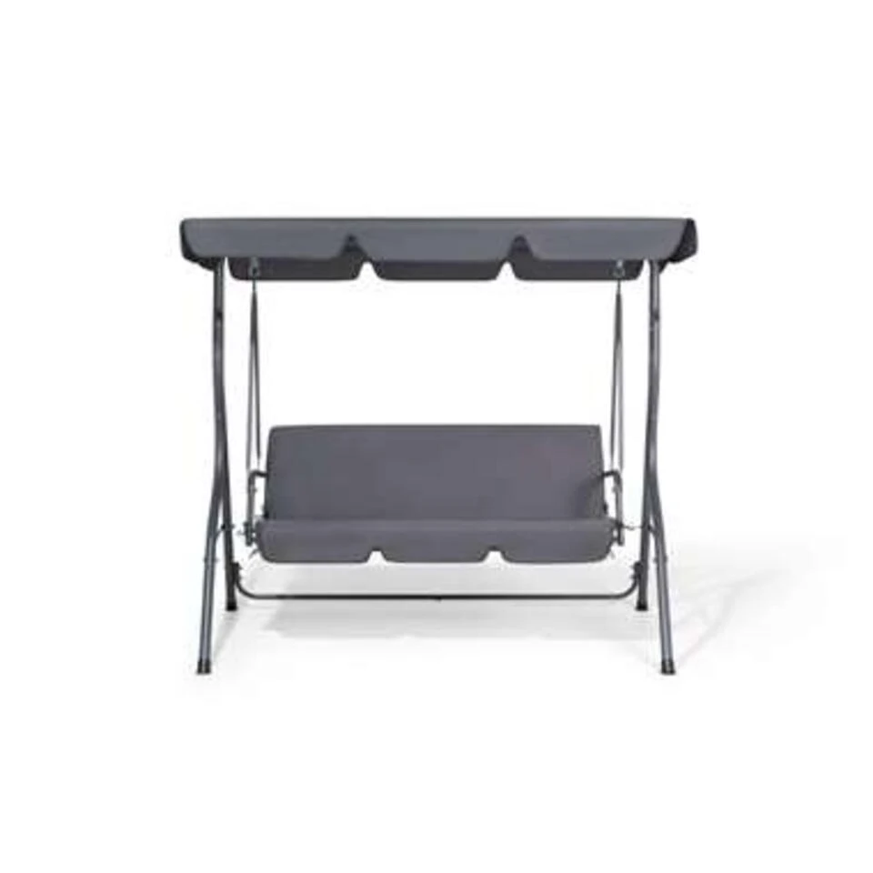 Beliani Schommelbank CHAPLIN - Grijs Polyester - Image 3