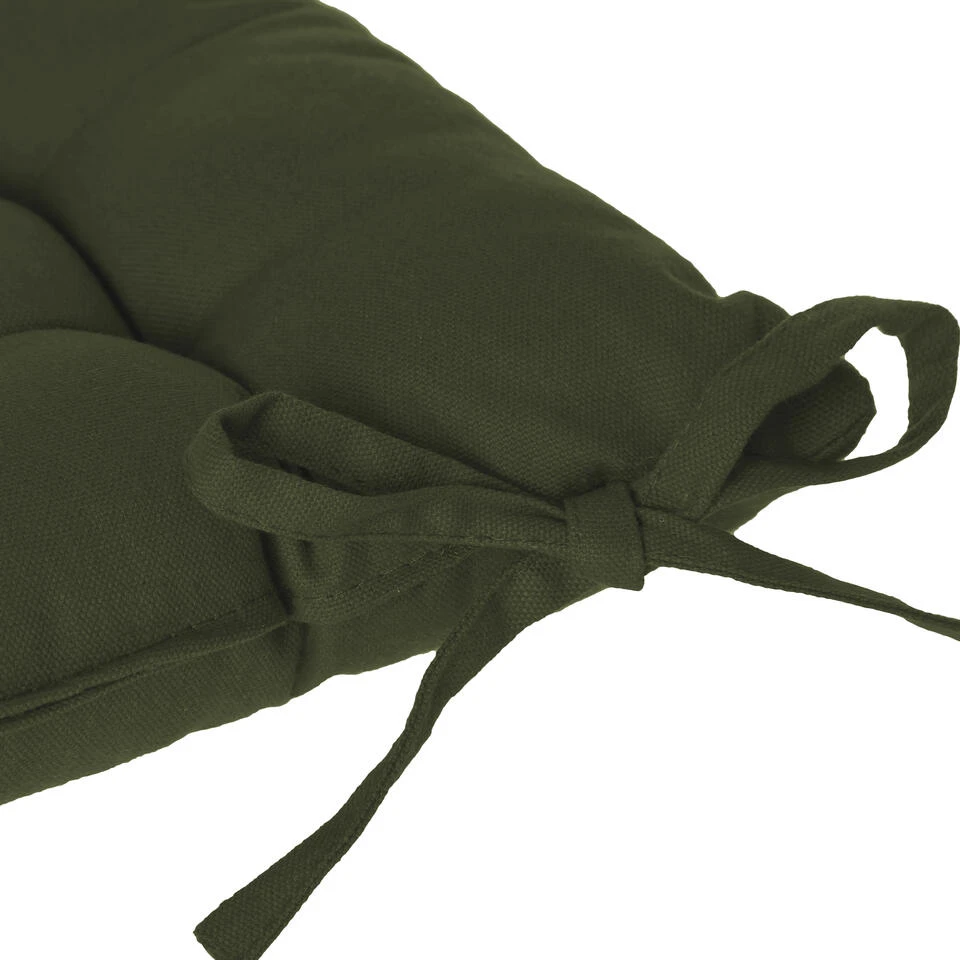 Atmosphera Stoelkussen - Groen - Katoen - 38 X 6 Cm - Zitkussen - Image 2