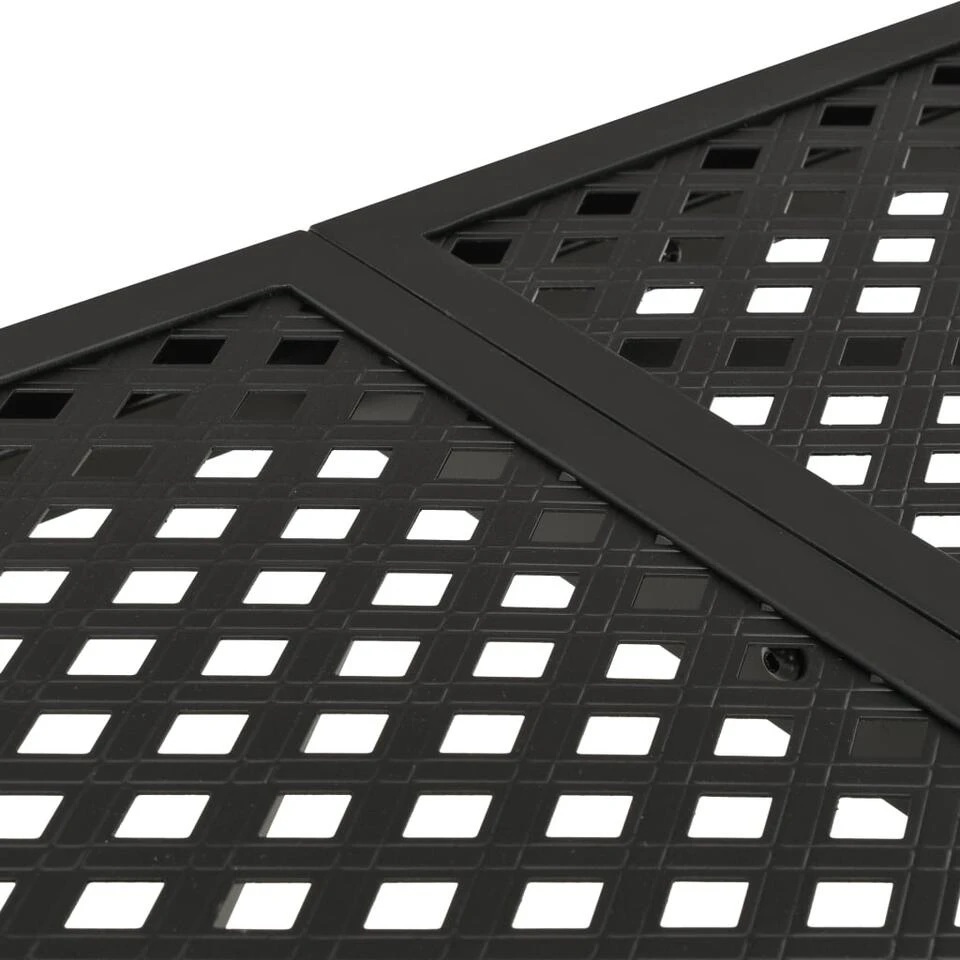 VidaXL Tuintafel 180x83x72 Cm Staal Zwart - Afbeelding 3