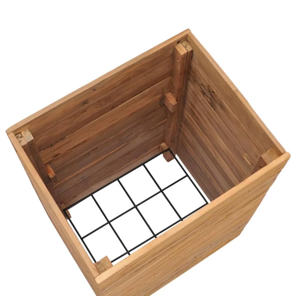 VidaXL Plantenbak Verhoogd 50x40x72 Cm Gerecycled Teakhout En Staal - Image 4