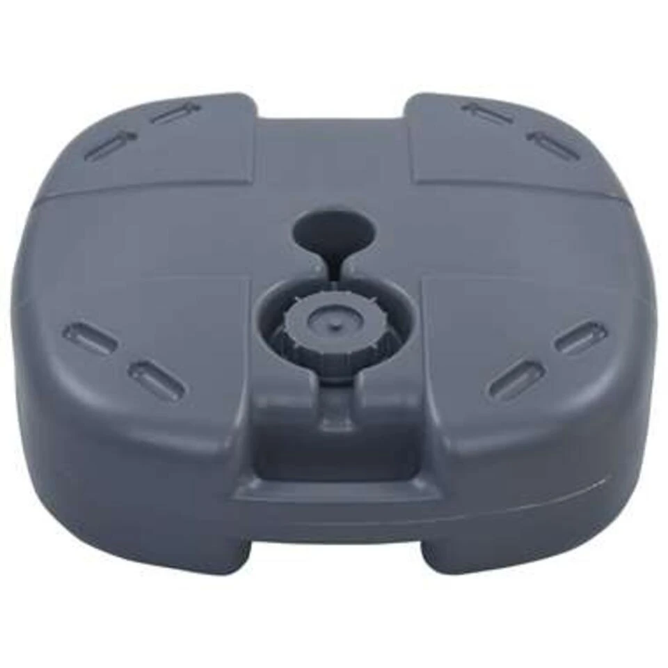 VidaXL Parasolvoet Draagbaar Gevuld Met Zand/water Grijs - Image 2