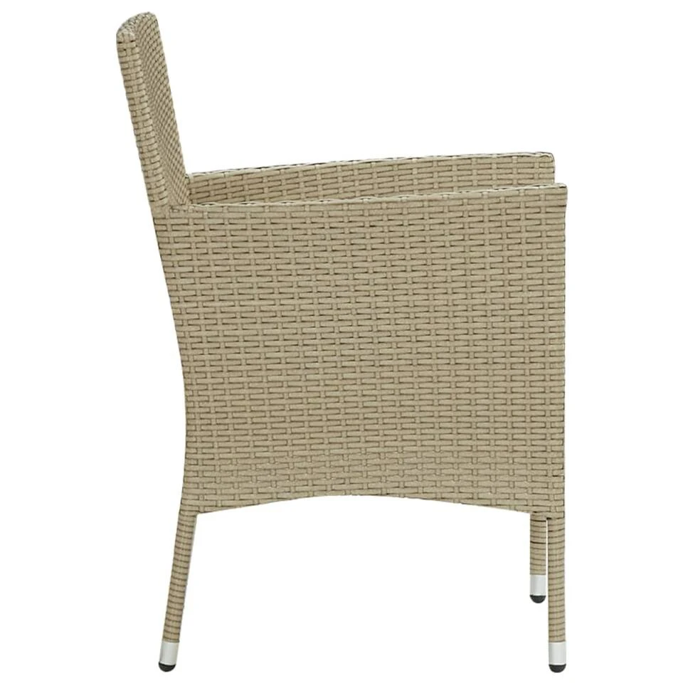 VidaXL Tuinstoelen 2 St Poly Rattan Beige - Image 3