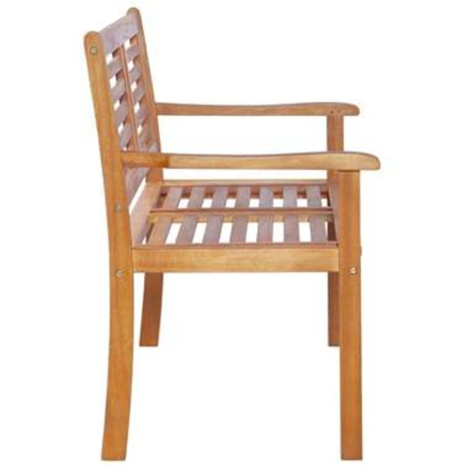 VidaXL Tweezits Tuinbank 120 Cm Massief Eucalyptushout - Image 3