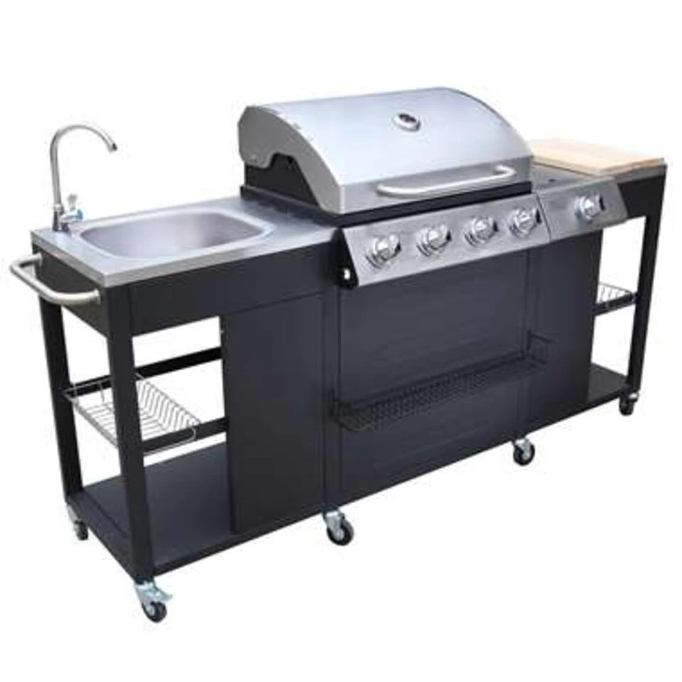 VidaXL Buitenkeuken Met Barbecue Montana 4 Branders - Image 2