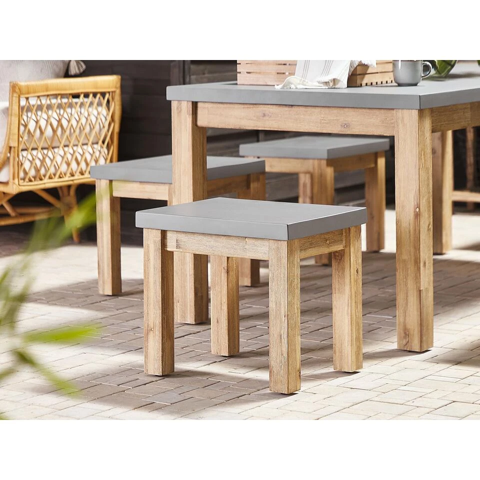 Beliani Tuinstoel OSTUNI - Grijs Vezelcement - Image 2