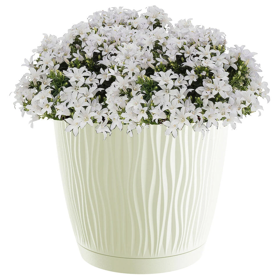 Prosperplast Plantenpot/bloempot - Kunststof - Creme - D28 X H26 Cm - Image 2