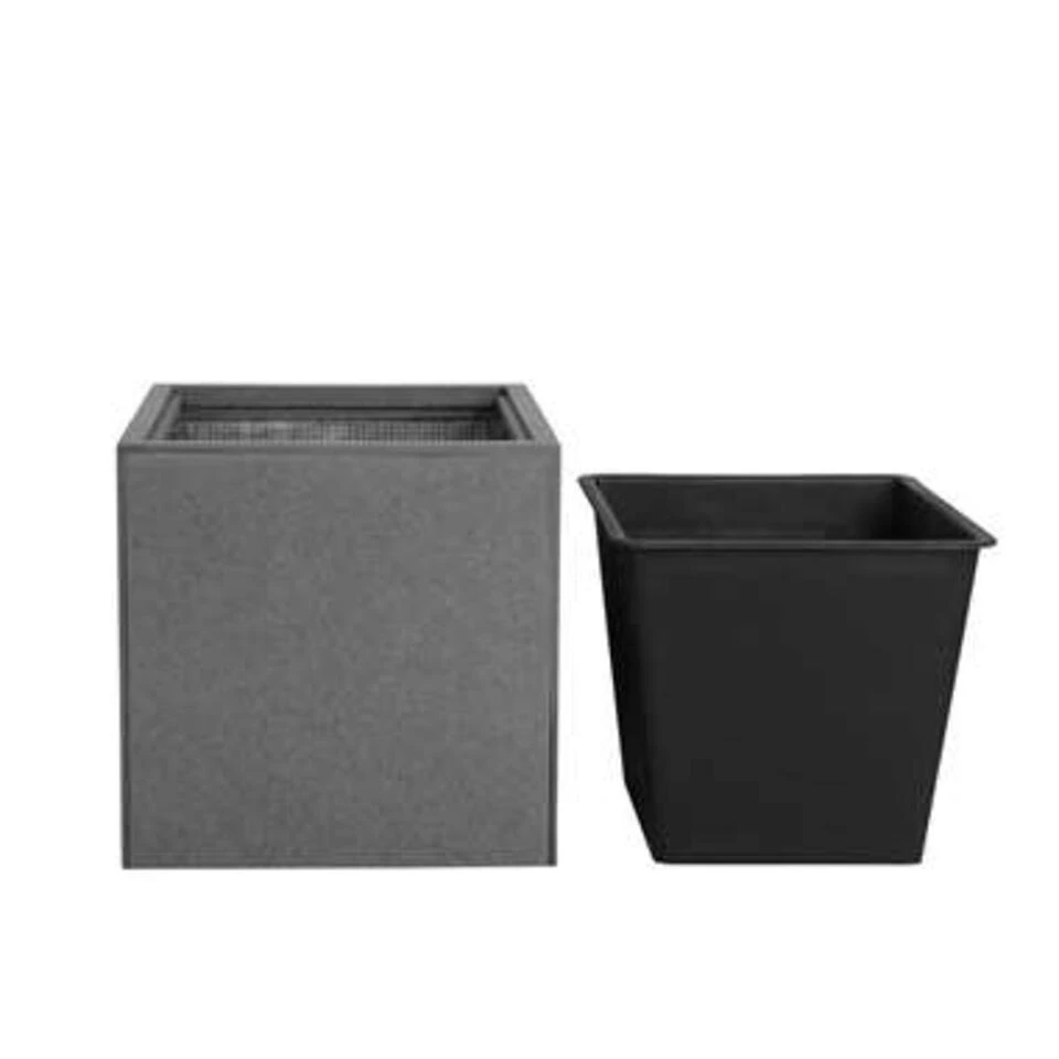 Beliani Plantenbak Voor Buiten DRIMOS - Grijs Vezelcement - Image 4